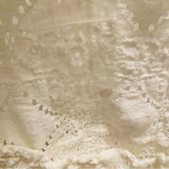 Free People NWOT Smocked Lace Confection Top / Evening Cream - Picture 14 of 14